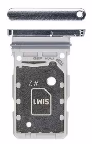 SIM kortelės laikiklis Samsung G998 S21 Ultra 5G Phantom Silver originalus (service pack)