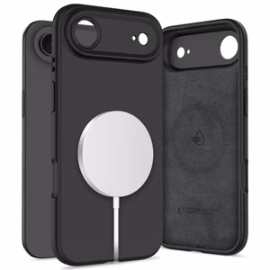 Tech-Protect Silicone magnetinis dėklas telefonui iPhone 17 Air - juodas