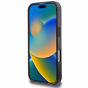 BMW Motosport IML vertikali juosta iPhone 16 Pro dėklas - pilkas