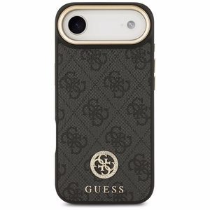 Guess 4G Strass Logo & Big Strap Metal Buttons Magnetinis dėklas telefonui iPhone Air - juodas