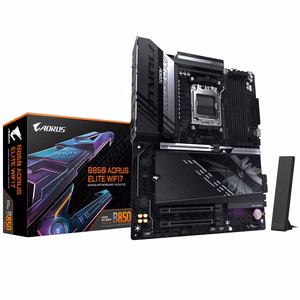 GIGABYTE B850 AORUS ELITE WIFI7 pagrindinė plokštė - AMD Ryzen 9000 Series CPUs, 14+2+2 Phases Digital VRM, up to 8200MHz DDR5 (OC), 1xPCIe 5.0 + 2xPCIe 4.0 M.2, 2.5 LAN, WIFI 7, USB 3.2 Gen 2x2