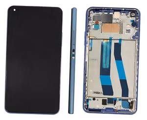 Ekranas Xiaomi 11 Lite 5G NE su lietimui jautriu stikliuku ir rėmeliu Blue originalus (service pack)