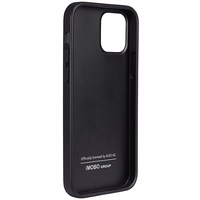 Audi sintetinės odos dėklas telefonui iPhone 12/12 Pro 6.1" juodas/juodas kietas dėklas AU-TPUPCIP12P-TT/D1-BK