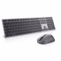 DELL KM7321W klaviatūra Pelė įskaityta Biuras RD belaidis ryšys + „Bluetooth“ QWERTY JAV tarptautinė versija Pilka, Titanas