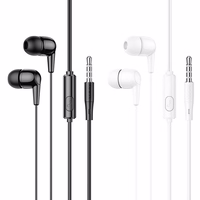 HOCO laidinės ausinės Jack 3,5 mm su mikrofonu M97 juodos