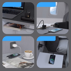 Dudao A28C 45W GaN sieninis įkroviklis + USB-C kabelis - baltas