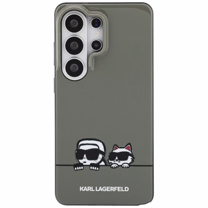 Karl Lagerfeld dėklas IML Peekaboo Karl ir Choupette MagSafe skirtas Samsung Galaxy S26 Ultra juodas