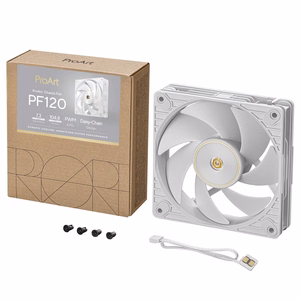 ASUS ProArt PF120 Fan PWM White Kompiuterio korpusui Ventiliatorius 12 cm Balta 1 vnt
