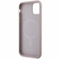 Guess GUHMN61PSAHMCP dėklas telefonui iPhone 11 / Xr - rožinis Saffiano Magnetinis