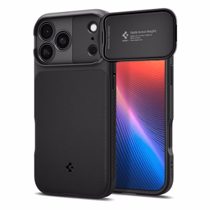 Spigen Optik Armor Magnetinis dėklas telefonui iPhone 17 Pro Max - juodas