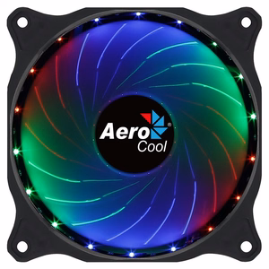 Aerocool COSMO12FRGB kompiuterio ventiliatorius 12 cm LED RGB Molex tylus juodas
