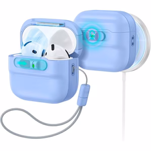чехол ESR Pulse HaloLock MagSafe  Apple AirPods 4 / 5, светло-синий