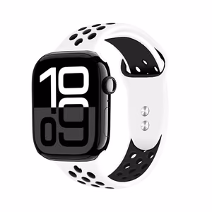 Crong Duo Sport dirželis, skirtas Apple Watch 38 / 40 / 41 / 42 mm, baltas ir juodas