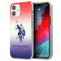 US Polo Assn. Gradient Pattern Collection iPhone 12 mini dėklas telefonui - raudonas ir mėlynas