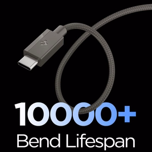 Spigen Essential EB6015CC USB-C laidas, 60 W, 150 cm – tamsiai pilkas