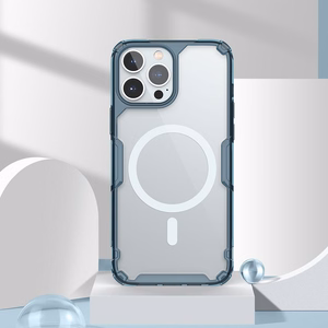 Nillkin Nature Pro magnetinis šarvuotas dėklas su MagSafe telefonui iPhone 15 Pro - baltas