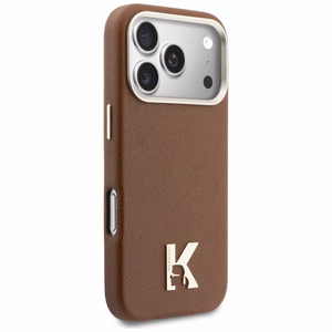 Karl Lagerfeld Karl Head Logo MagSafe Dėklas for iPhone 17 Pro Max - rudas