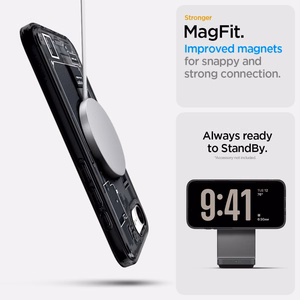 Spigen Ultra Hybrid Magnetinis dėklas telefonui iPhone 16e Zero One - juodas
