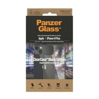 PanzerGlass ClearCase antibakterinis dėklas telefonui iPhone 14 Plus / 15 Plus - skaidrus ir juodas