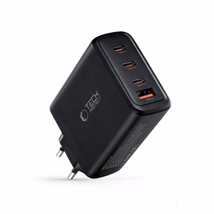 "Tech-Protect NC120W-GAN" 4 prievadų 120 W sieninis įkroviklis - juodas