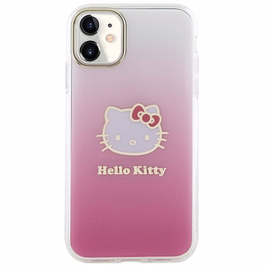 Hello Kitty IML Gradient Electrop Kitty Head dėklas telefonui iPhone 11 / XR - rožinis