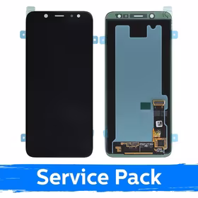 Ekranas skirtas Samsung A600 2018 A6 juodas (Service Pack)