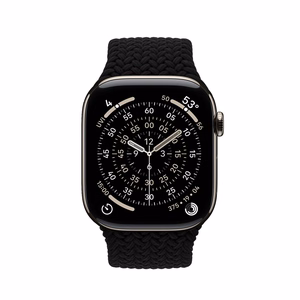 Crong Wave Band pintas Apple Watch dirželis, 44/45/46/49 mm, juodas