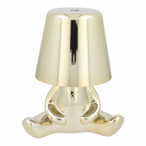 Stalo lempa prie lovos GOLD MAN Art Deco sėdinti (versija 7) MLTL