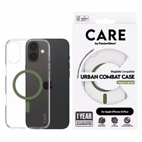 CARE by PanzerGlass Flagmano dėklas telefonui iPhone 16 Plus 6.7" žalias/žalias Magnetinis 1371