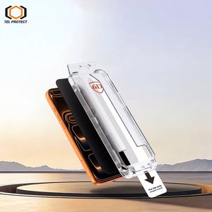 Tel Protect Dust-Free Easy Fit Privacy Full Glue 6D grūdintas stiklas skirtas Iphone 15 Pro juodas