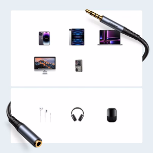 Audio kabelis Joyroom SY-A09 3,5mm (M) to 3,5mm (F) 1.2m juodas