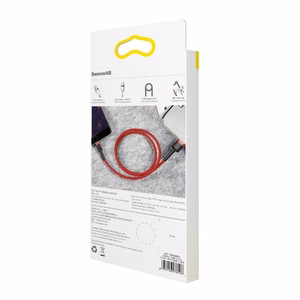 Baseus Cafule USB Lightning kabelis 2.4A 1m (juodas + raudonas)