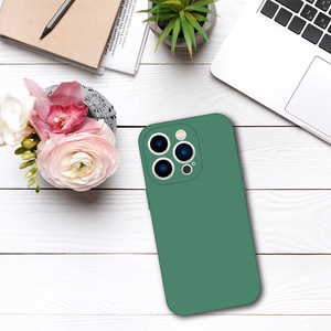 Dėklas telefonui Tel Protect Silicone Premium iPhone 15 Pro Max tamsiai žalias