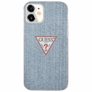 Guess GUHCP12SPCUJULLB iPhone 12 mini 5.4" mėlynas/šviesiai mėlynas kietas dėklas Jeans kolekcija