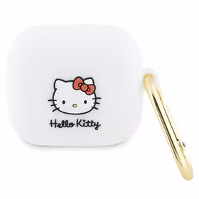 Hello Kitty silikoninis 3D Kitty galvos dėklas AirPods 3 - baltas