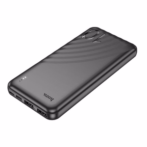Išorinė baterija POWER BANK Hoco J123 10000mAh (2xUSB; 1xType-C) juoda