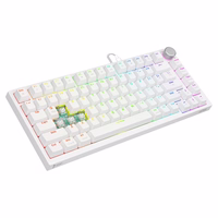 Savio ASTRAL WHITE JADE klaviatūra Žaidimams USB QWERTY JAV tarptautinė versija Balta