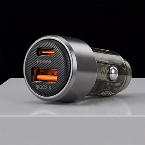 Blavec Automobilinis įkroviklis BS-05B Nitro - USB + Type C - QC 3.0 18W PD 65W (CCBS05BN-UCB) juodas