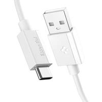 Spigen EB6010AC USB-A / USB-C 60W laidas 100 cm - baltas
