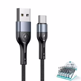 USAMS Pintas laidas U55 2A USB-C1szt. for set U55 juodas/black 1m SJ449ZJ01 (US-SJ449)