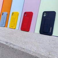 Wozinsky Kickstand Case silikoninis dėklas su stovu Samsung Galaxy A73 raudonas