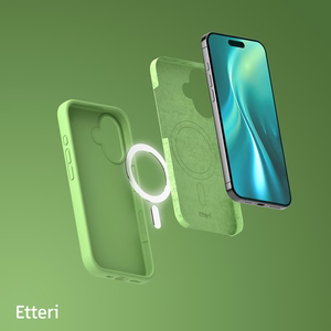 "Etteri" silikoninis magnetinis dėklas iPhone 16 6,1" šviesiai žalias