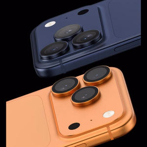 Benks grūdintas stiklas DR Sapphire Lens Protector kamerai iPhone 17 Pro/17 Pro Max (3 lęšiai) oranžinis