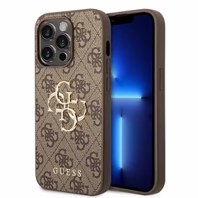 Guess GUHCP15L4GMGBR iPhone 15 Pro 6.1" rudas/rudas kietas dėklas 4G Big Metal Logo
