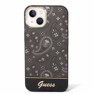 Guess Bandana Paisley dėklas telefonui iPhone 14 / 15 / 13 6.1 - juodas