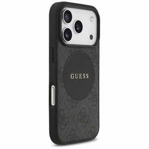 Guess 4G Circle Classic Logo Magnetinis dėklas telefonui iPhone 17 Pro - juodas