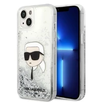 Karl Lagerfeld KLHCP14MLNKHCH iPhone 14 Plus 6.7" sidabrinis/sidabrinis kietasis dėklas Blizgučiai Karl Galva