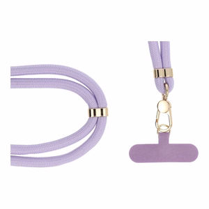 SWING (8mm) Telefono dirželis, Telefono pakabukas su reguliuojamu ilgiu / virvės ilgis 165cm (maks. 82.5cm kilpoje) / ant peties arba kaklo - violetinis