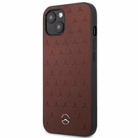 Mercedes odinis dėklas su žvaigždžių raštu iPhone 13 mini telefonui - raudonas