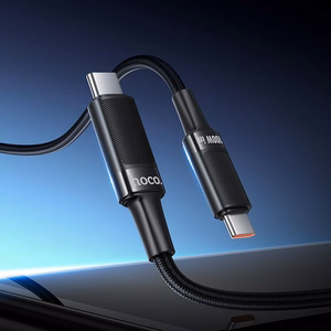 Hoco U153 Extreme USB-C–USB-C laidas, PD, 5 A, 100 W, 1,2 m – juodas